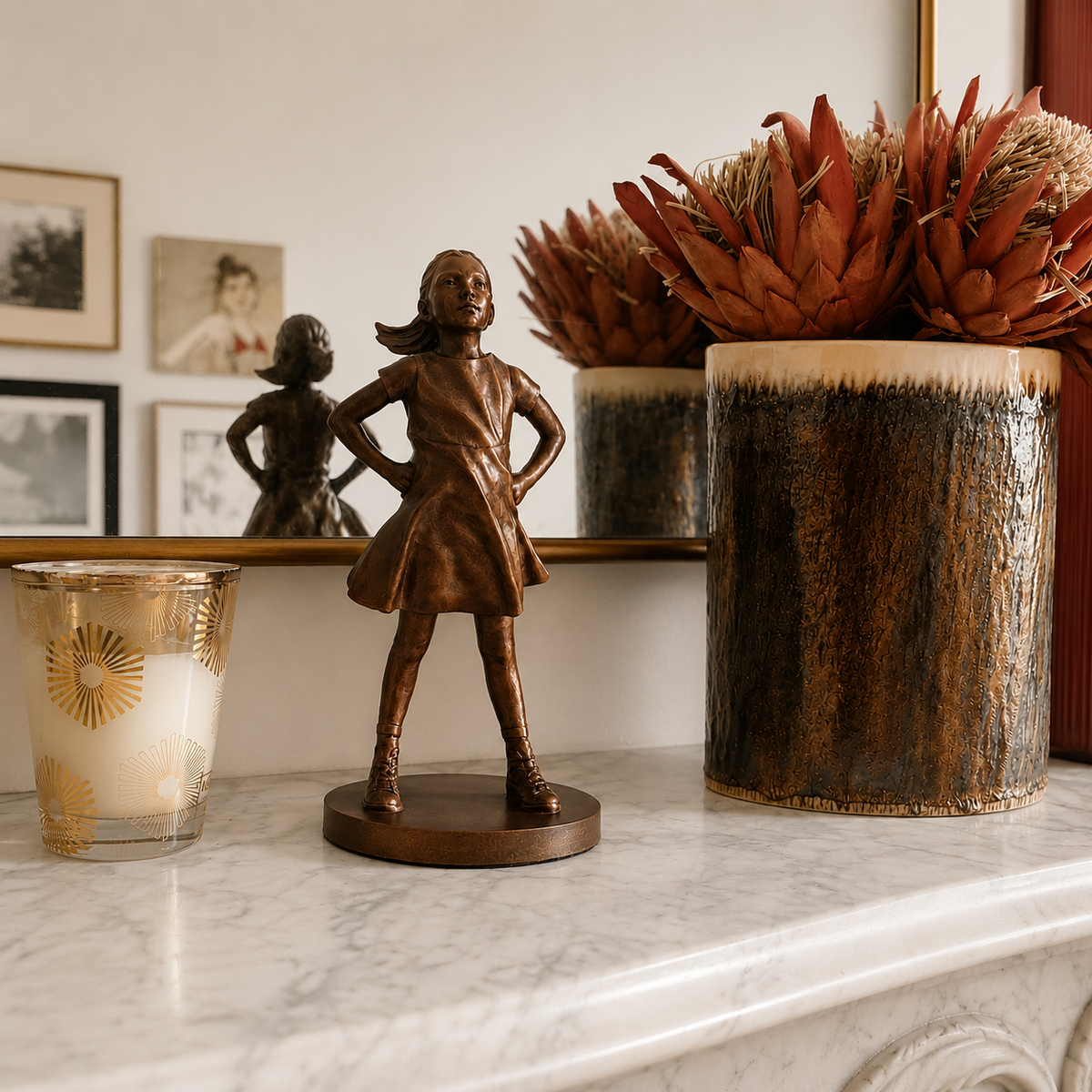 Collectible 9-Inch Bronze Statue